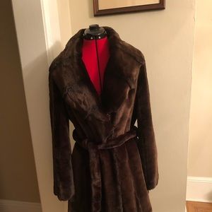 Faux fur jacket coat